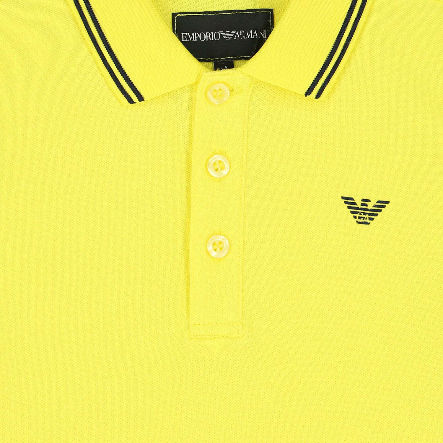 Boys Yellow Logo Polo Shirt, 2, hi-res