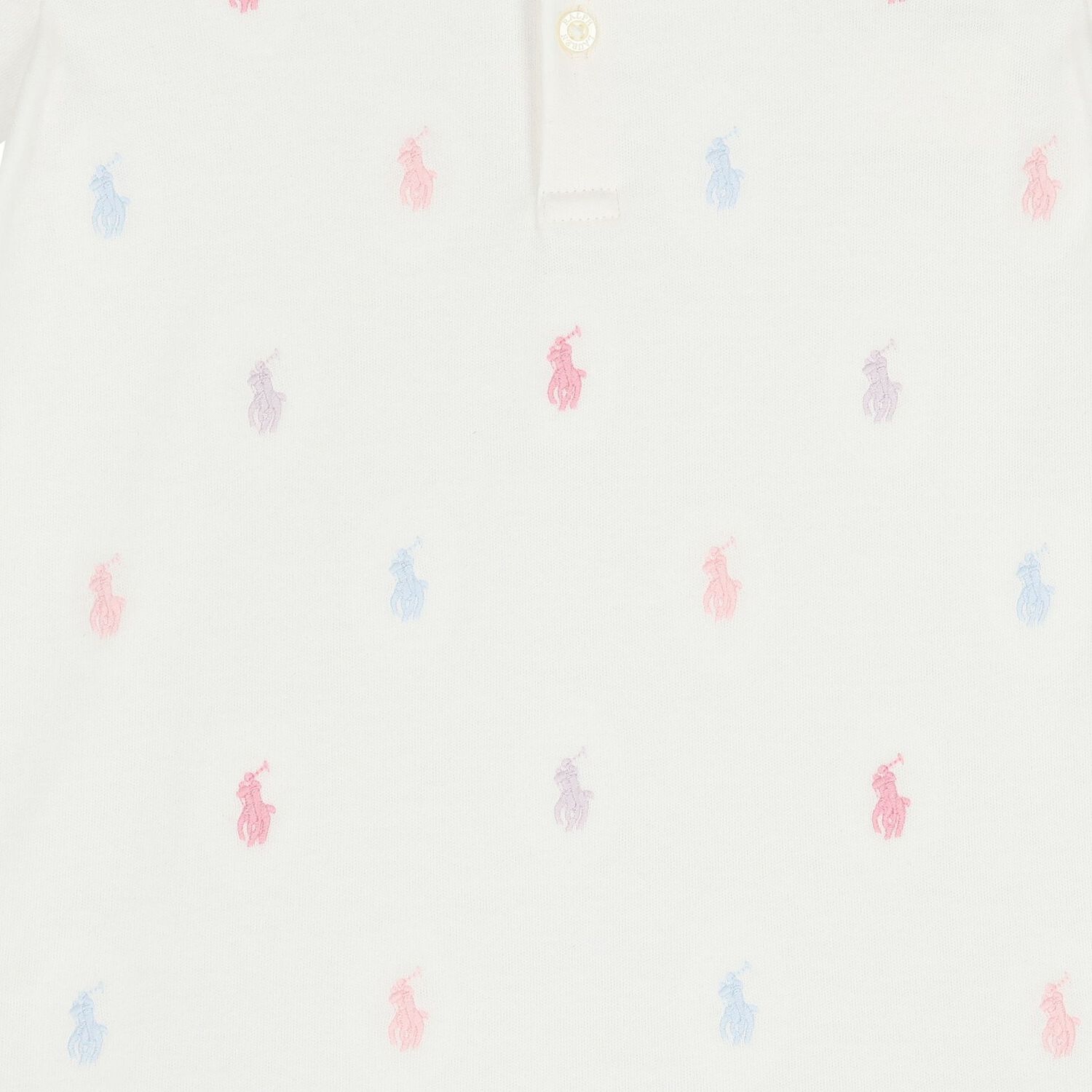 Baby Girls White Polo Dress, 1, hi-res