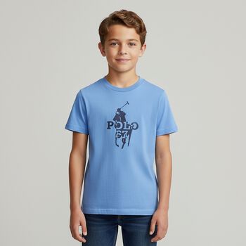 Boys Blue Logo T-Shirt