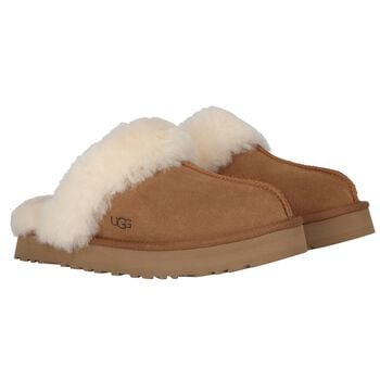 Girls Chestnut Brown Disquette Slippers
