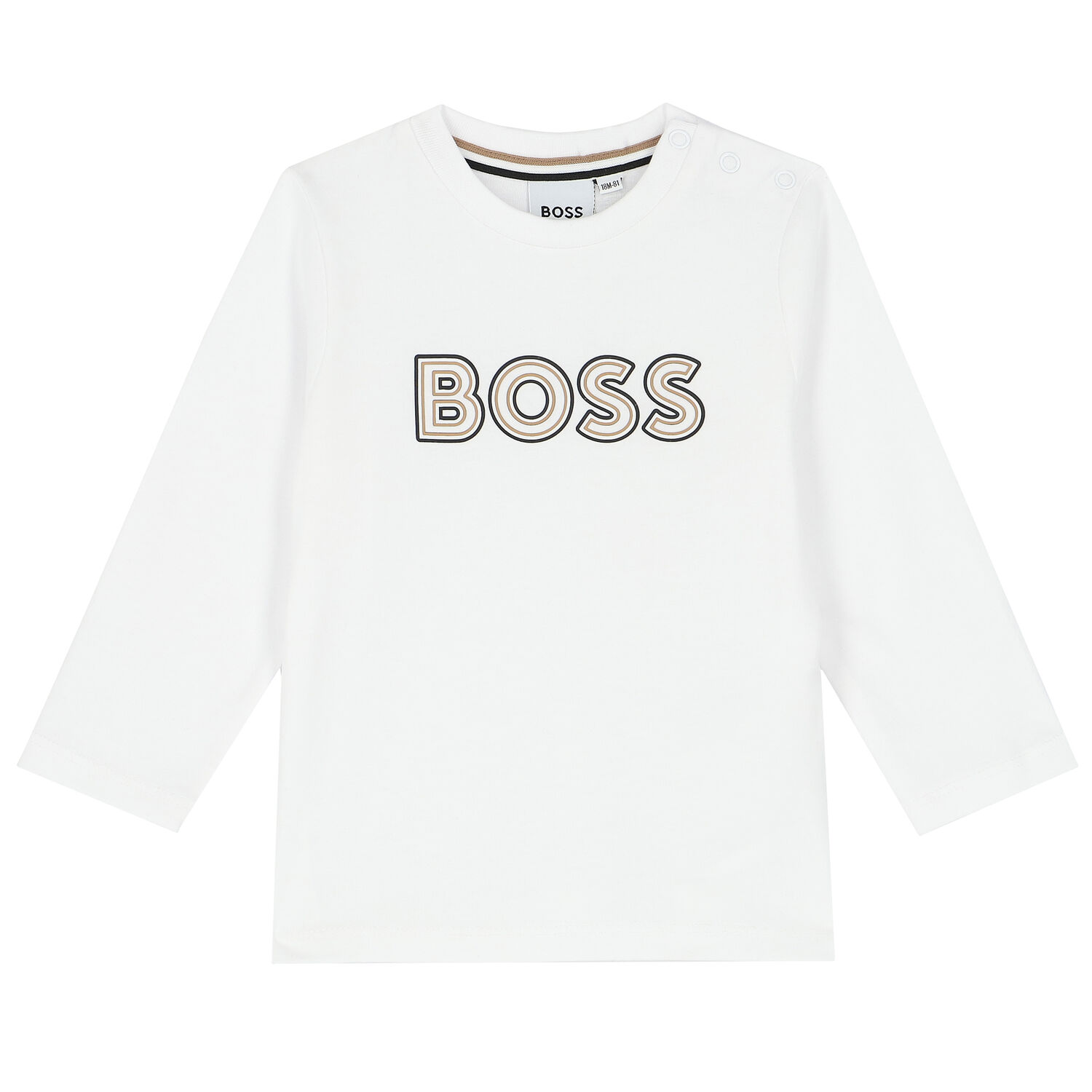 Baby Boys White Logo T-Shirt, 1, hi-res