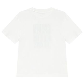 Girls White Logo T-Shirt