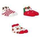 Red & White Baby Socks ( 3-Pack ), 1, hi-res