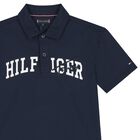 Boys Navy Blue Logo Polo Shirt, 1, hi-res