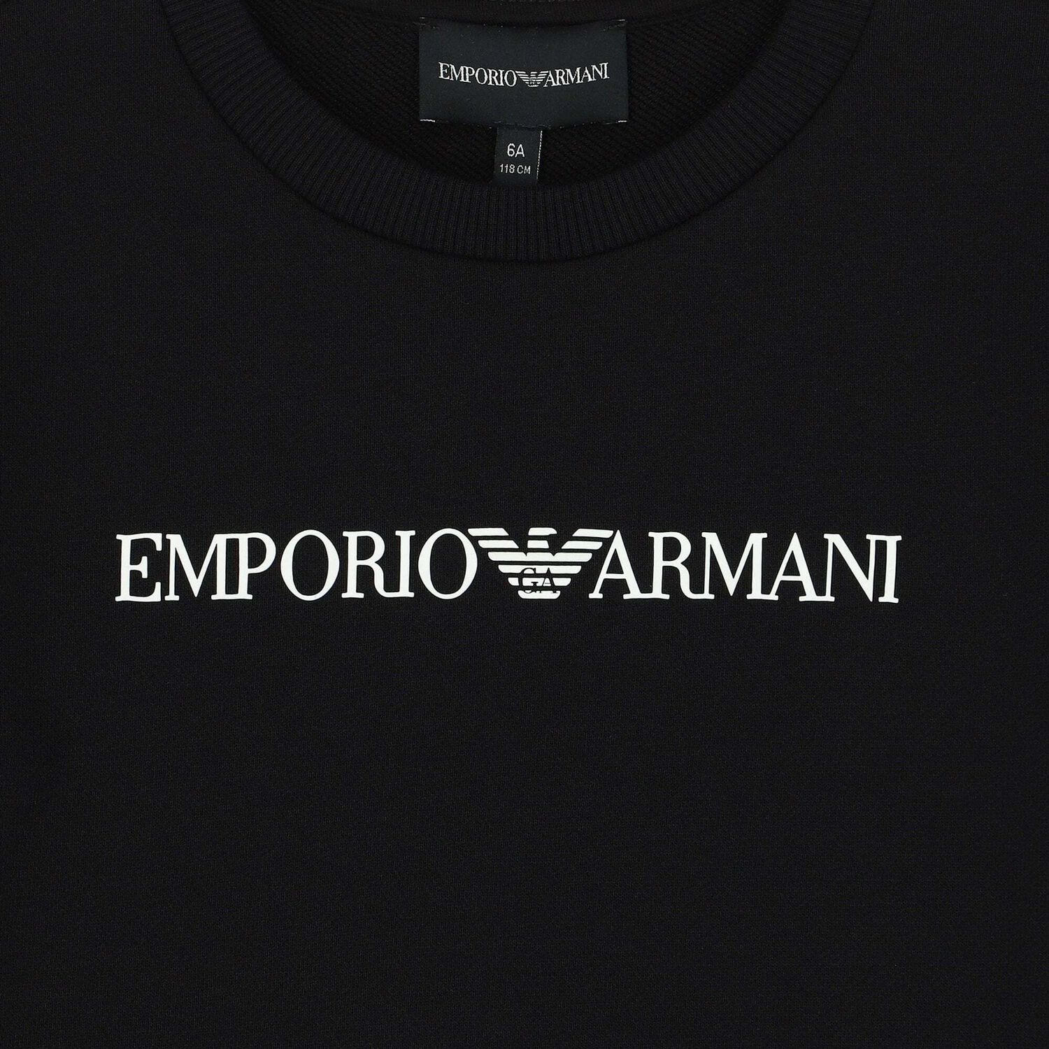 Boys Black Logo Sweatshirt, 1, hi-res image number null