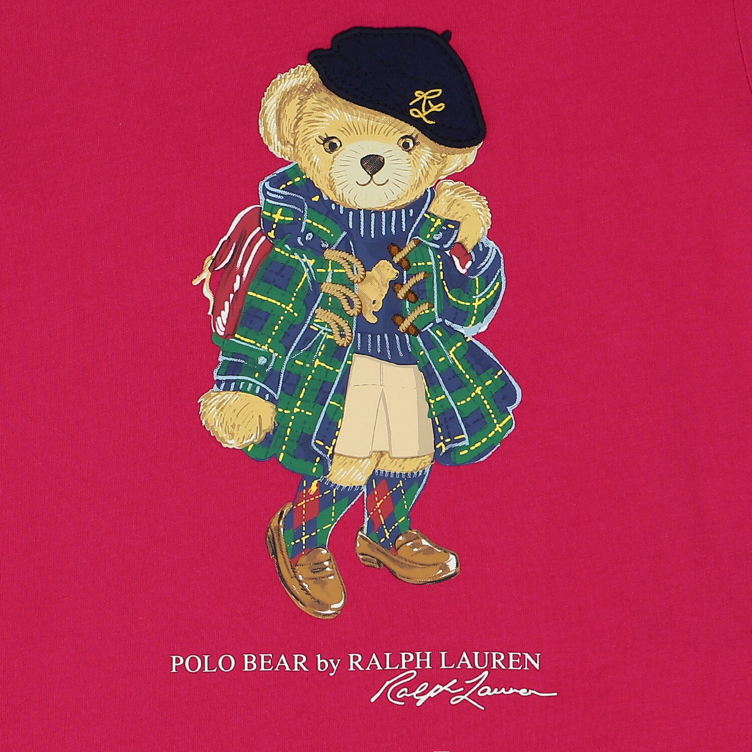 Girls Pink Polo Bear T-Shirt, 1, hi-res