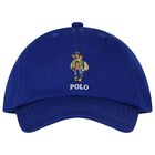Boys Blue Polo Bear Cap, 1, hi-res