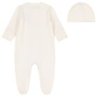 Baby Girls Ivory Teddy Bear Logo Babygrow Gift Set, 3, hi-res