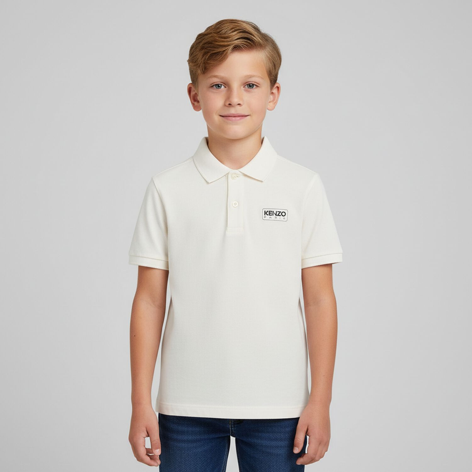 Boys Ivory Logo Polo Shirt, 1, hi-res image number null