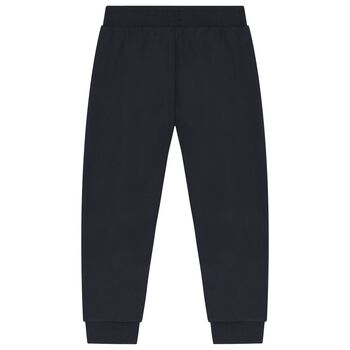 Boys Navy Blue Logo Joggers
