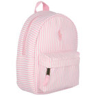 Younger Girls Pink & White Logo Backpack (27CM), 1, hi-res