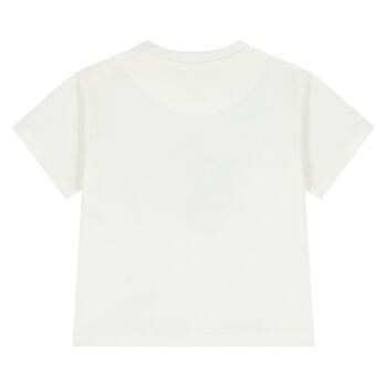 Younger Boys White Vehicle T-Shirt