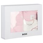 Younger Girls Pink & White Logo Tracksuit Set, 1, hi-res