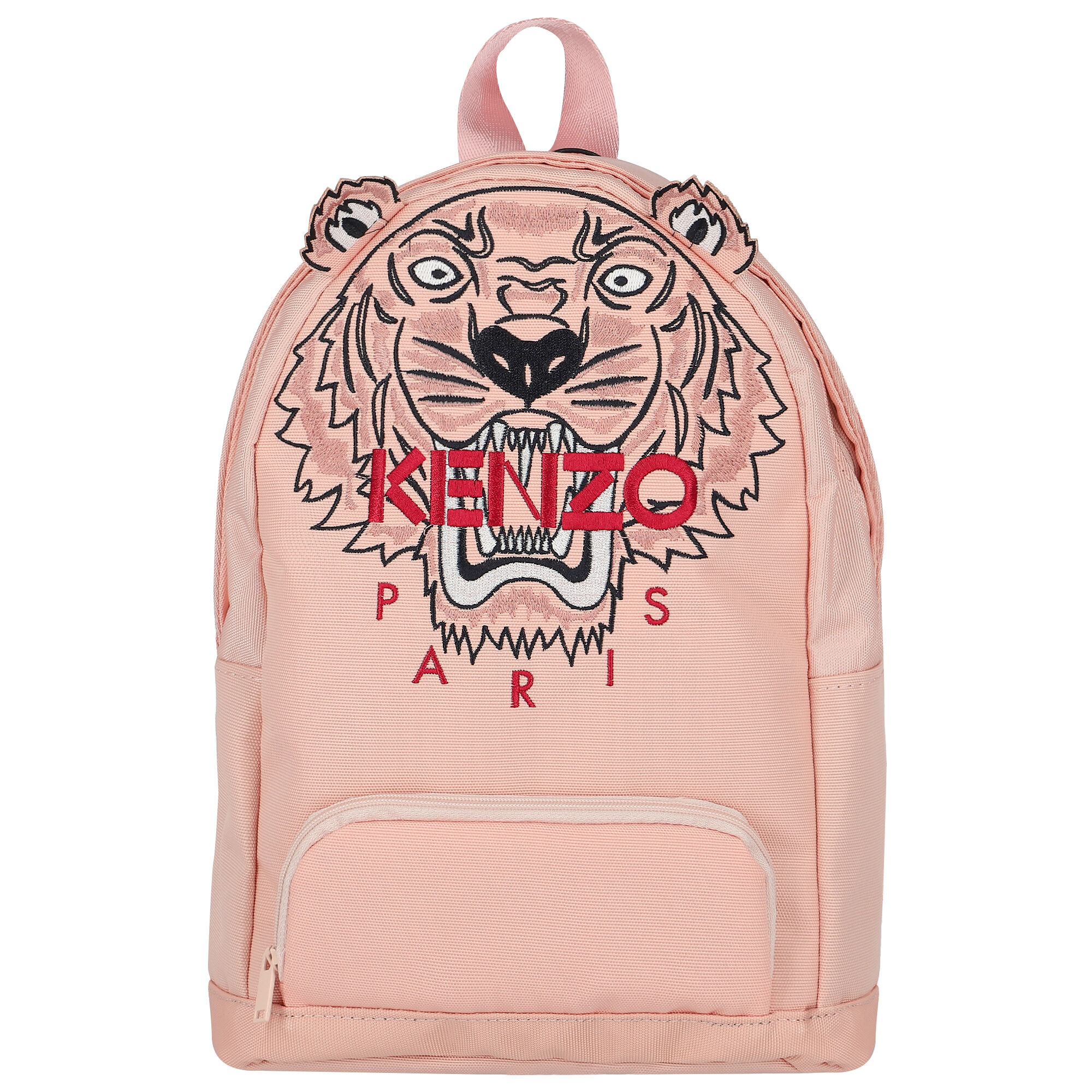 KENZO KIDS Younger Girls Pink Tiger Logo Backpack 27CM Junior Couture UK