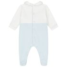 Baby Boys Blue & White Babygrow, 1, hi-res