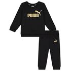 Black & Gold Logo Tracksuit, 1, hi-res