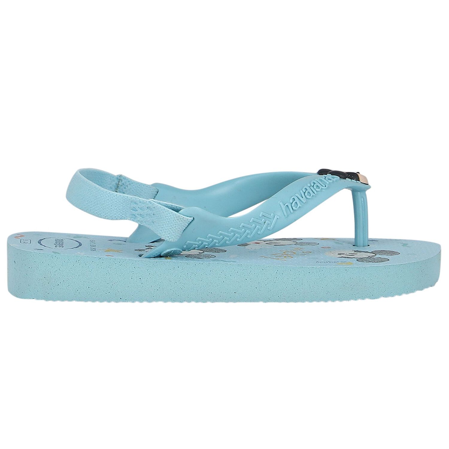 Younger Boys Blue Disney Logo Flip Flops, 4, hi-res image number null