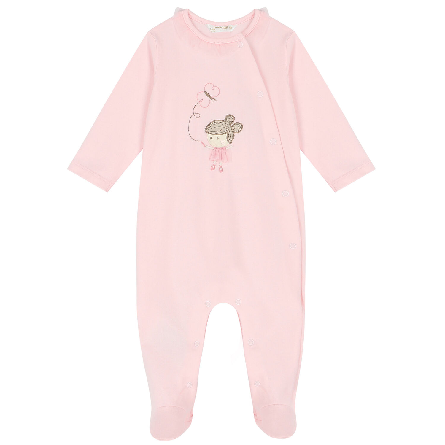 Girls Pink Ballerina Babygrow & Set (3 Piece), 1, hi-res image number null