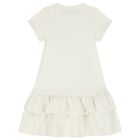 Girls Ivory Logo Bag Dress, 1, hi-res