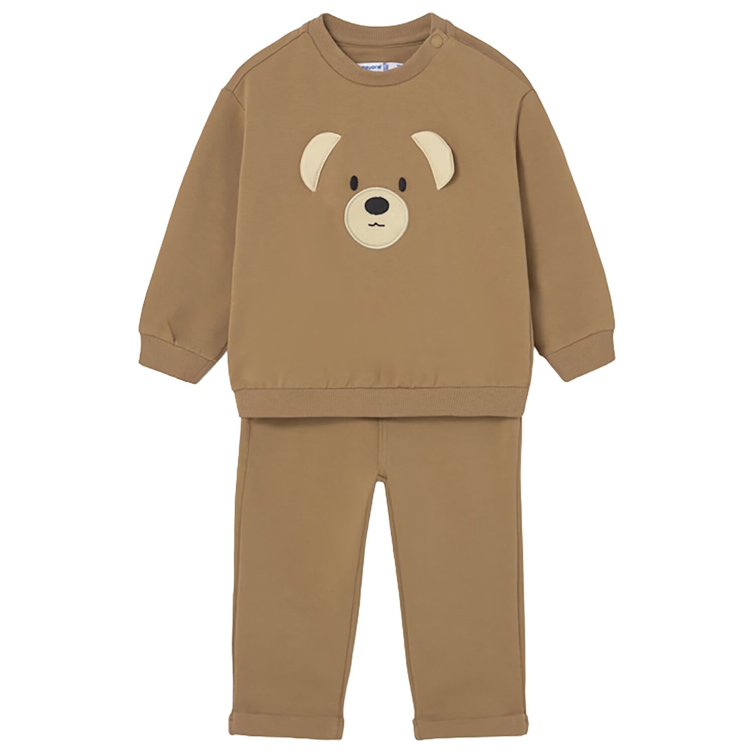 Younger Beige Teddy Bear Tracksuit, 2, hi-res