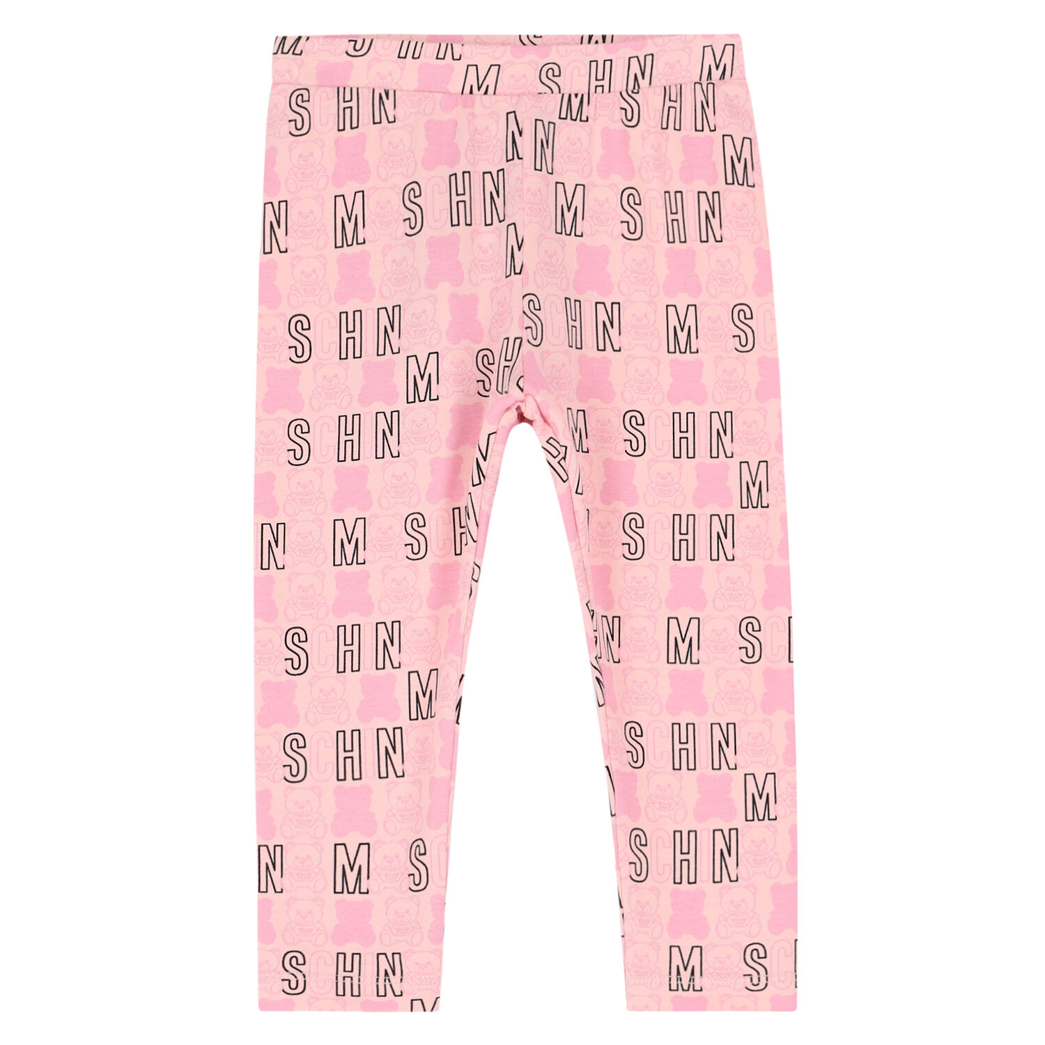 Younger Girls Pink Logo Leggings, 1, hi-res