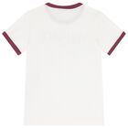 Ivory & Burgundy Logo T-Shirt, 2, hi-res