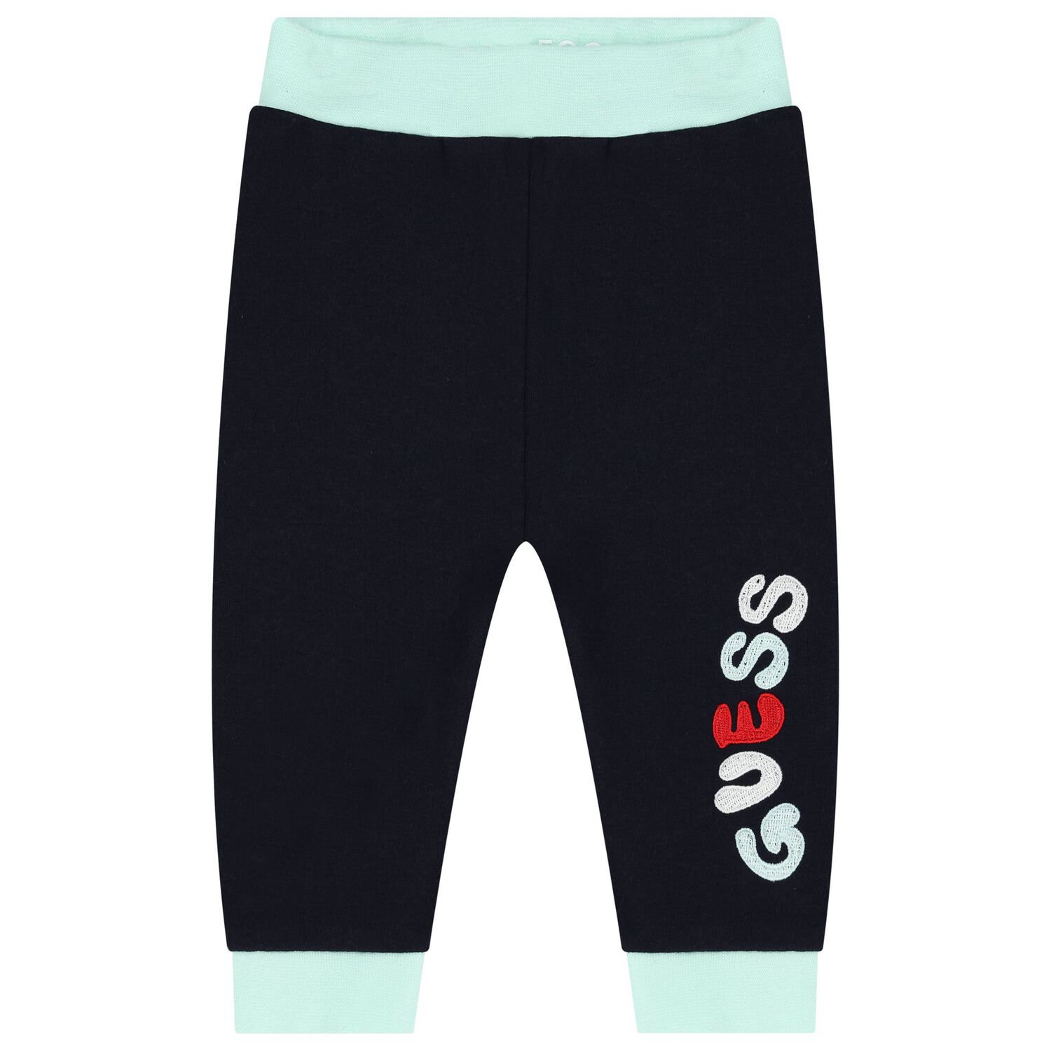 Baby Boys Navy Blue & Green Logo 3-Piece Tracksuit, 1, hi-res