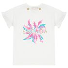 Girls White Logo T-Shirt, 1, hi-res