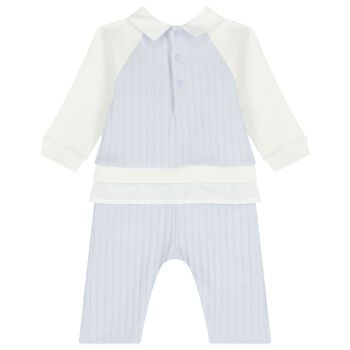 Blue & White Logo Baby Romper