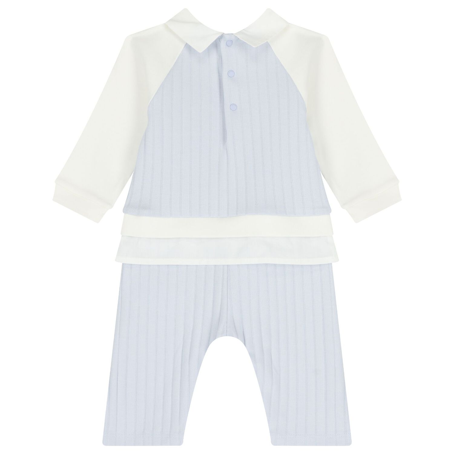 Blue & White Logo Baby Romper, 1, hi-res image number null