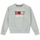 Girls Grey Logo Sweatshirt, 1, hi-res