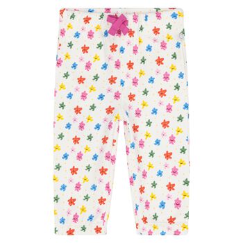Younger Girls White Stars Joggers