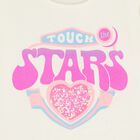 Girls Ivory Embellished T-Shirt, 1, hi-res