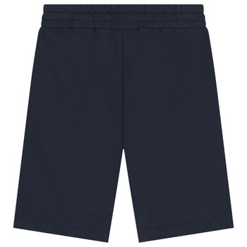 Boys Navy Blue Logo Shorts