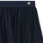 Girls Navy Blue Tulle Skirt, 1, hi-res