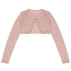 Girls Pink Bolero Cardigan, 1, hi-res