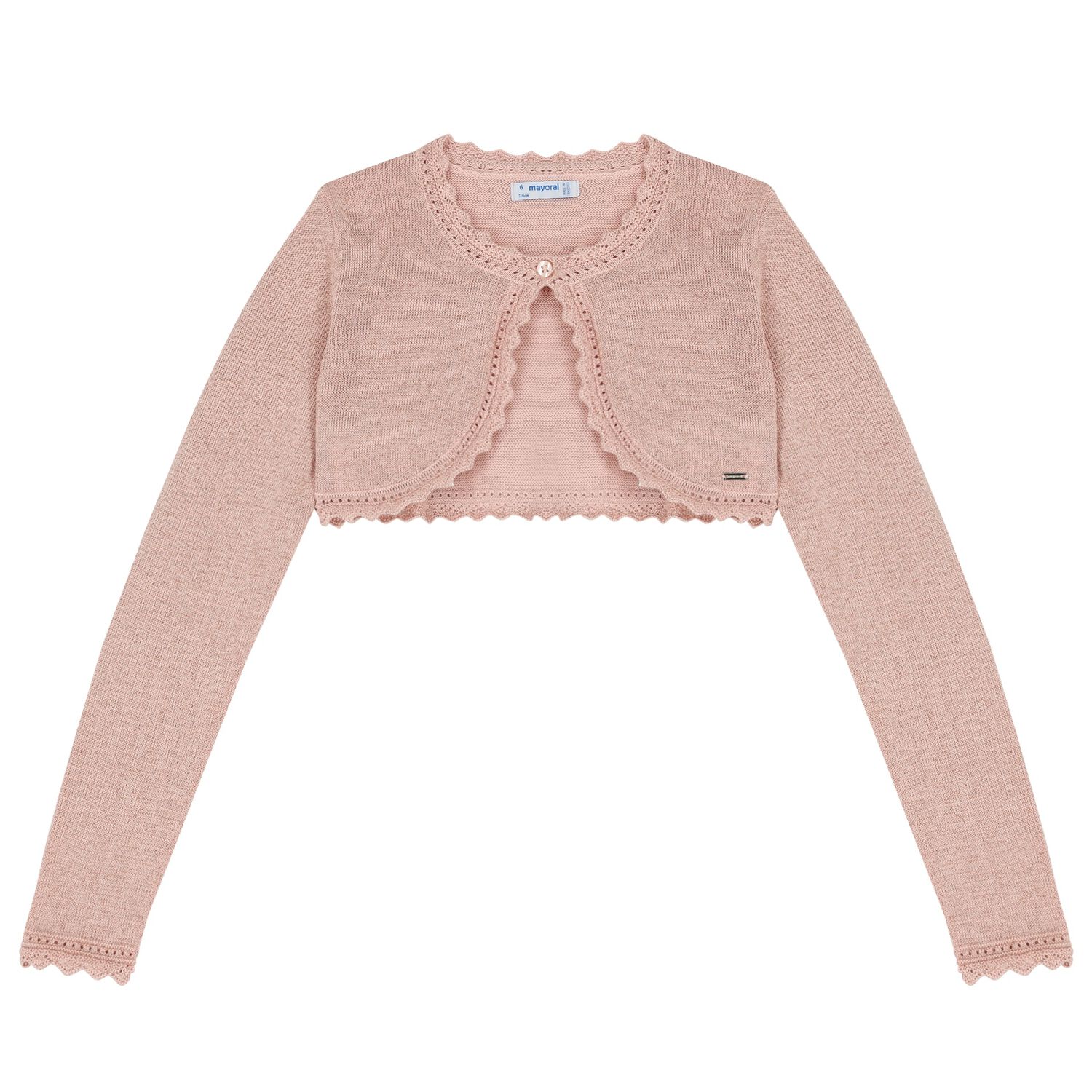 Girls Pink Bolero Cardigan, 1, hi-res image number null