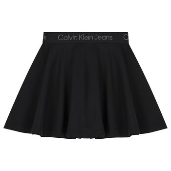 Girls Black Logo Skirt