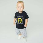 Younger Boys Grey Logo Shorts, 2, hi-res