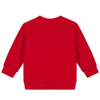 Younger Boys Red Bear Sweatshirt