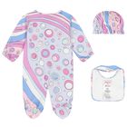 Baby Girls Pink & Lilac Fontane Babygrow Gift Set, 2, hi-res
