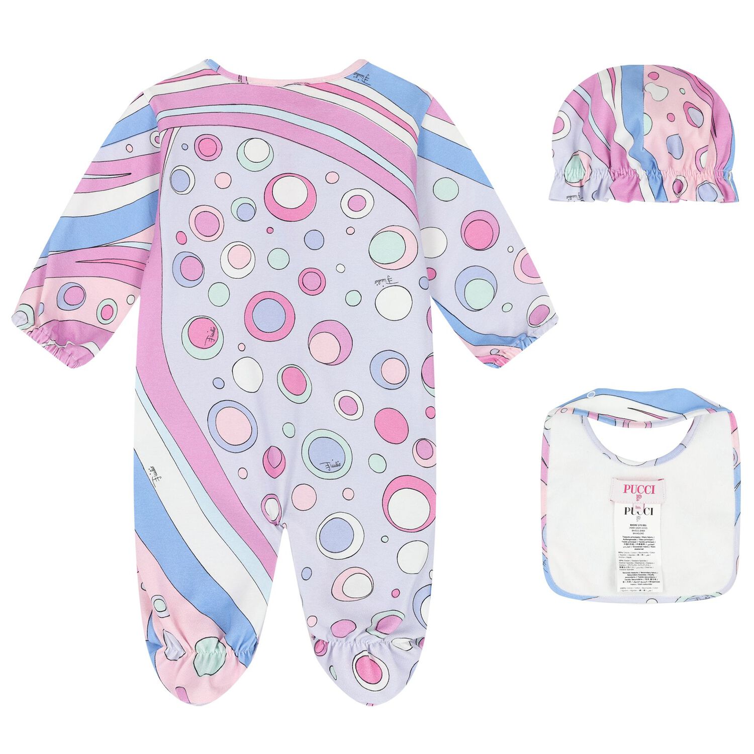 Baby Girls Pink & Lilac Fontane Babygrow Gift Set, 2, hi-res image number null
