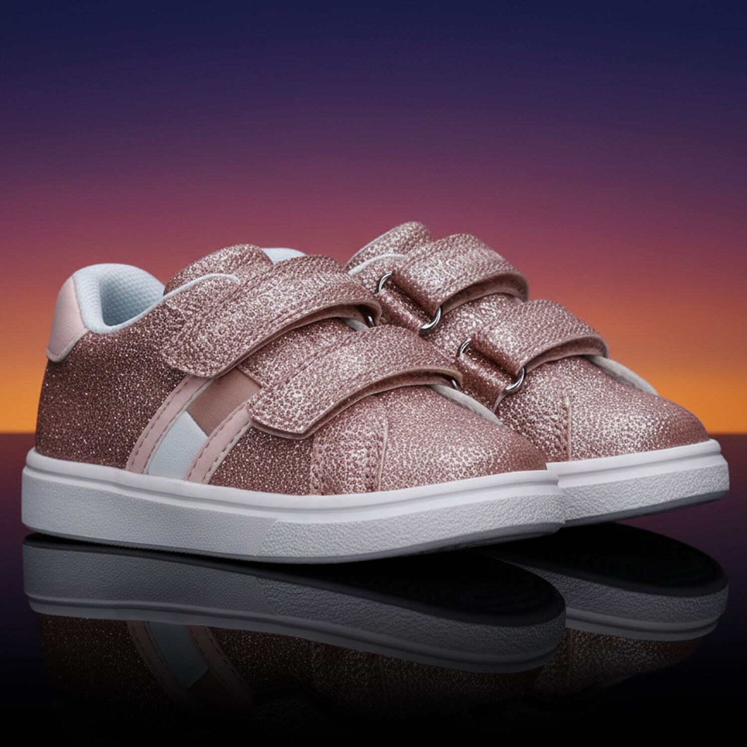 Girls Pink Logo Trainers, 1, hi-res