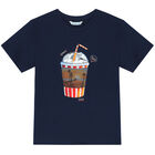 Boys Navy Cup T-Shirt, 1, hi-res