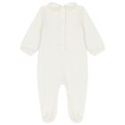 Baby Girls Ivory Teddy Bear Babygrow, 1, hi-res