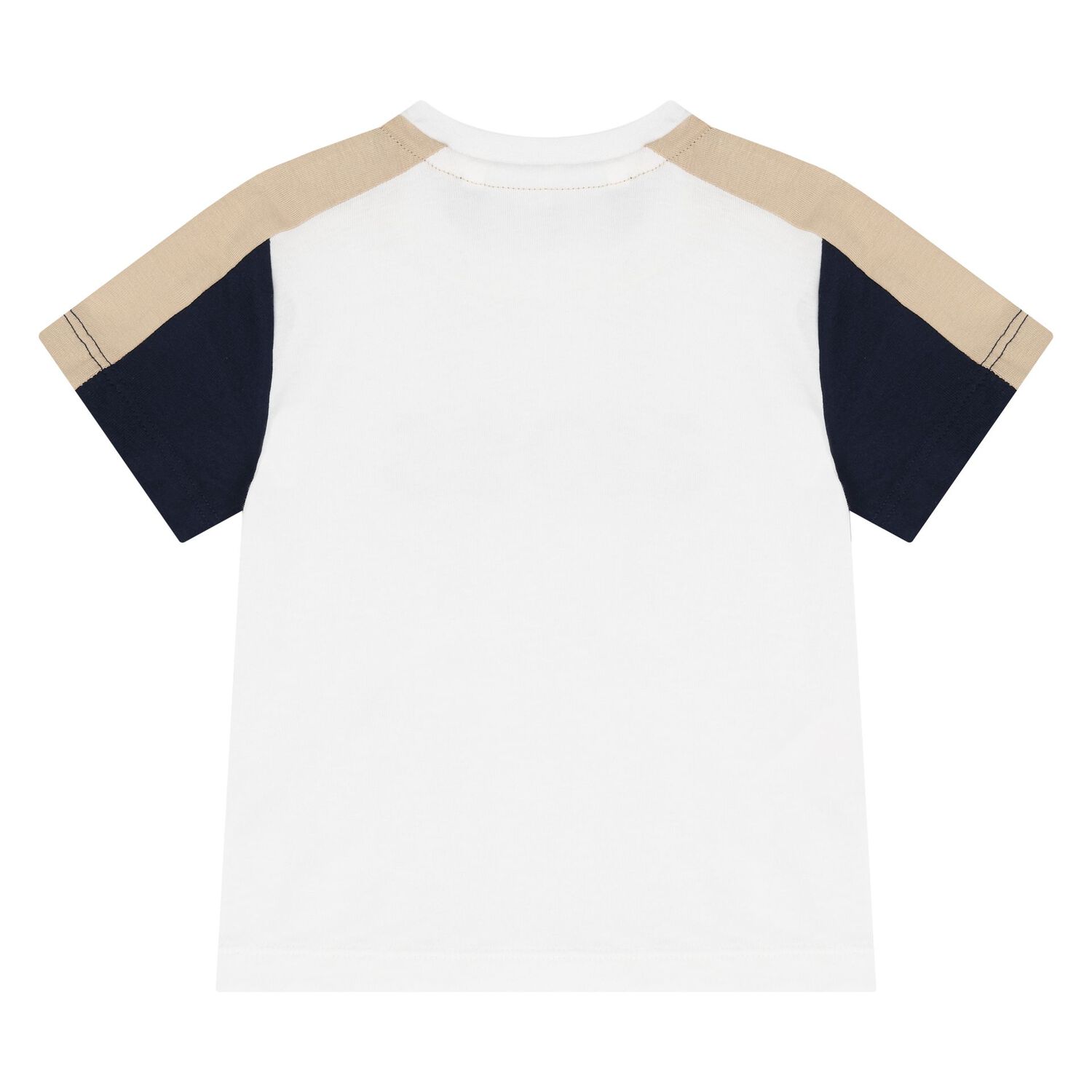 Younger Boys White & Beige Logo Shorts Set, 1, hi-res image number null