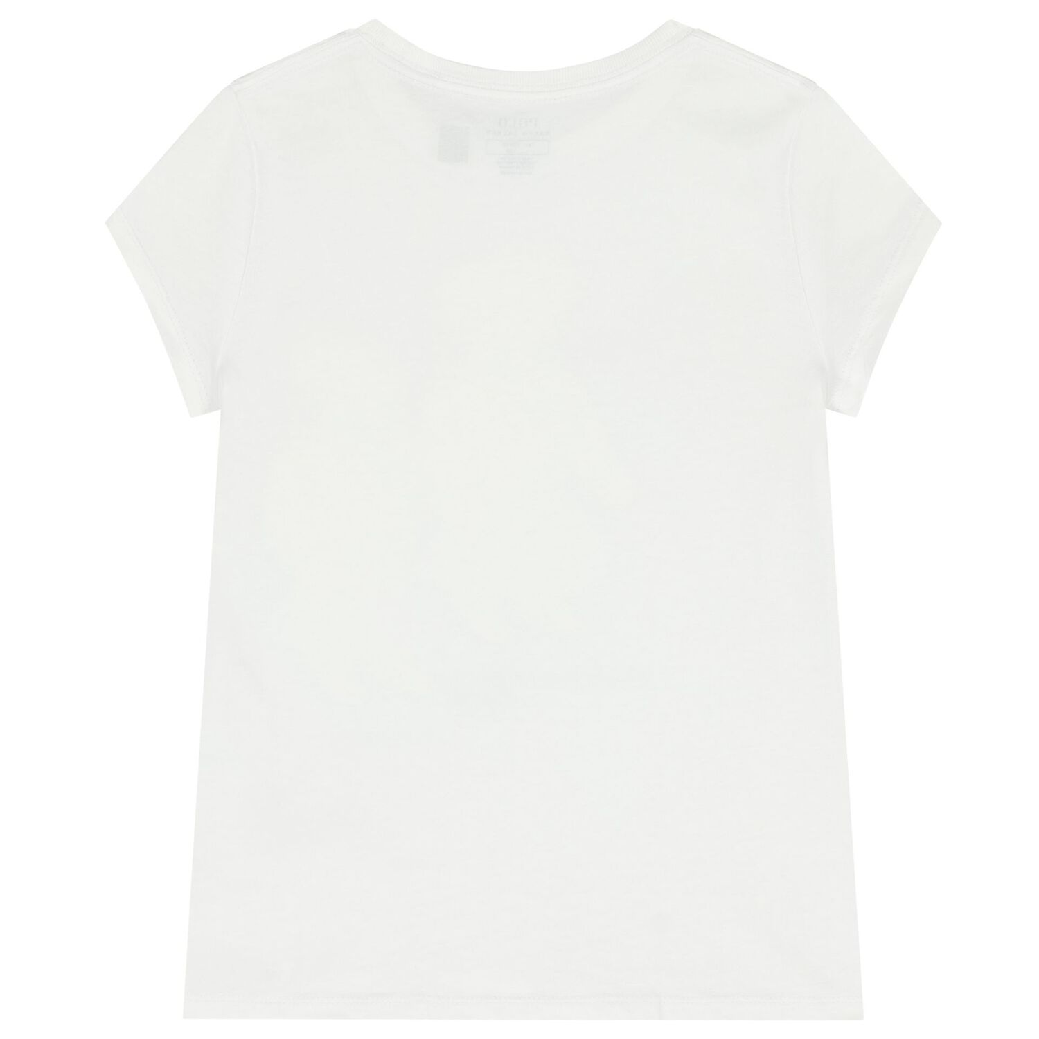 Girls White Polo Bear T-Shirt, 1, hi-res