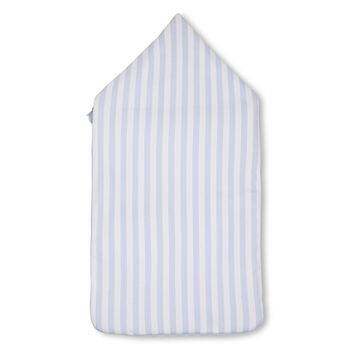 Baby Boys White & Blue Striped Logo Nest