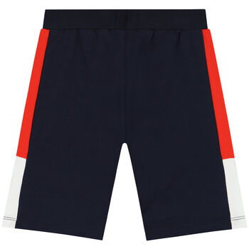 Younger Boys Navy Blue Logo Shorts
