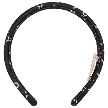 Girls Black Logo Headband